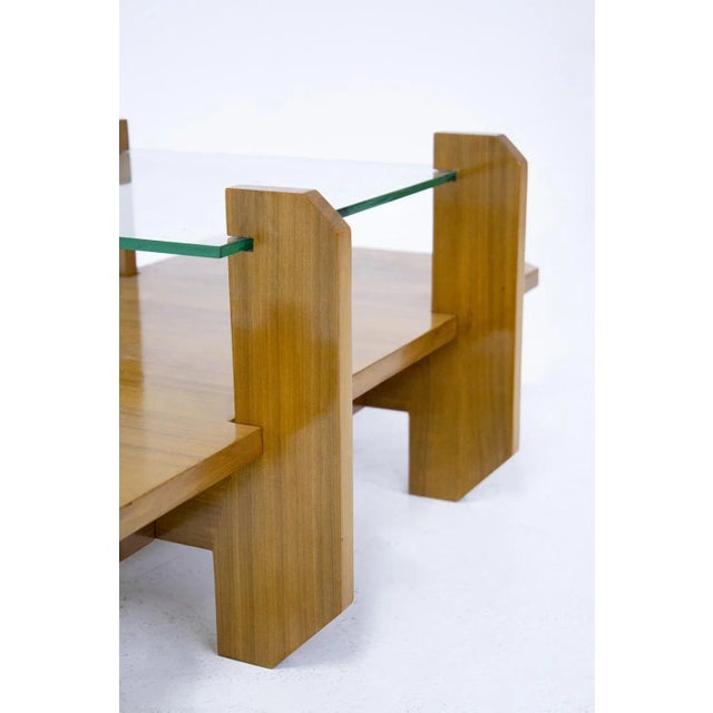 Italian Coffee Table with Glass Top by Vittorio Gregotti, 1960, in Very Good conditions. Designed 1960 to 1969 This piece...