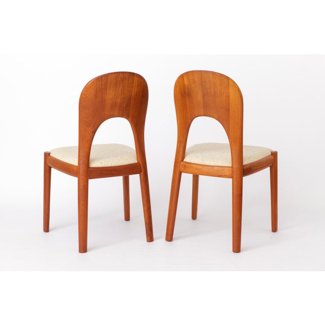 Scandinavian Danish Modern Teak Dining Chairs by Niels Koefoed for Koefoeds Hornslet, 1970s, Set of 2 For Sale - Image 3 of 12