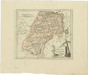 Antique Map of the Westerkwartier Region in Groningen, 1791