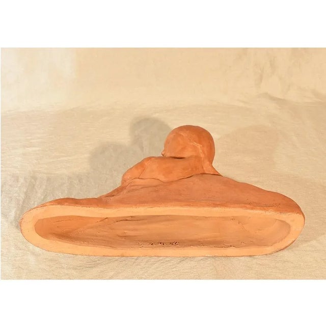 Art Deco Maternity Sculpture in Terracotta by Gennarelli, 20th Century For Sale - Image 9 of 11