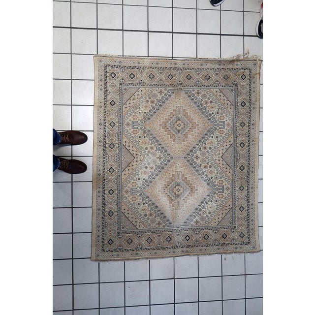 1950s, Vintage Caucasian Shirvan Kilim 4.5' X 5.2' For Sale - Image 13 of 14