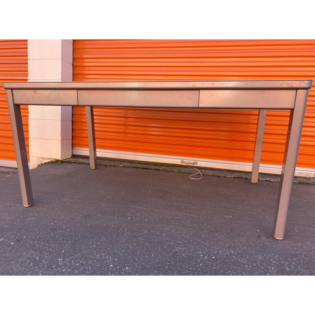 Vintage Mid-Century Modern Steelcase Metal Writing Desk For Sale - Image 11 of 11