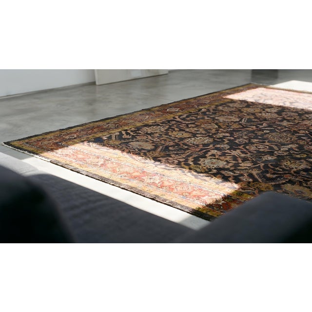 Textile Late 19th Century Persian Malayer Carpet ( 6'2" x 7' - 188 x 213 cm ) For Sale - Image 7 of 9