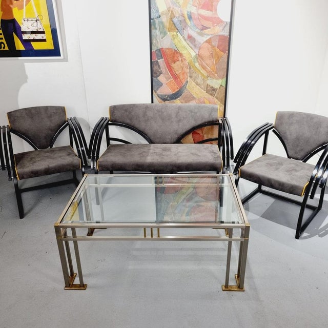 Postmodern Bentwood Lounge Suite, 1980s, Set of 3 For Sale - Image 13 of 18