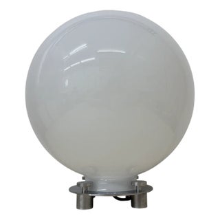 Glass and Chrome Model 752 Table Lamp attributed to Martinelli Luce, Italy, 1970s For Sale