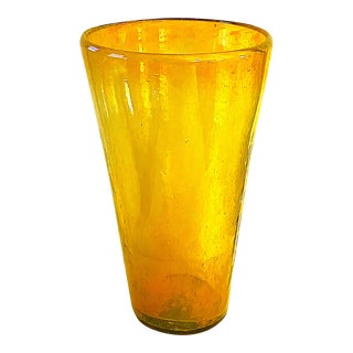 Blenko 1960s Vase #366 in Jonquil For Sale