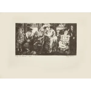 1939 After Peggy Bacon "Pity the Blind", First Edition Period Offset Lithograph