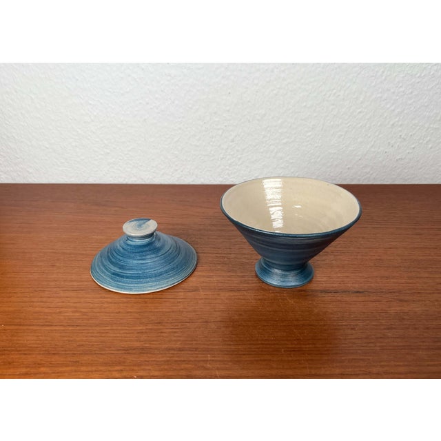 Danish Japanese Style Pottery Bowl with Lid For Sale - Image 10 of 18
