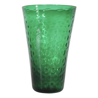 Mid Century Blown Glass Vase For Sale