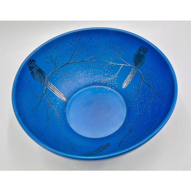 1990s Emilia Castillo for Los Castillo Cobalt Porcelain & Silver Bowl, 1990 For Sale - Image 5 of 18