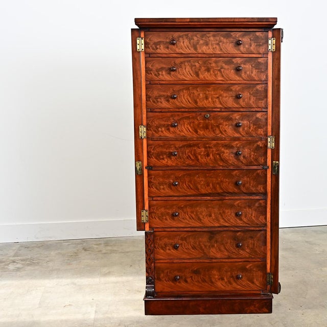 English 19th Century Mahogany Fold-down Desk For Sale - Image 12 of 17