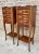 Metal French Louis XV Style Nightstands in Walnut and Marquetry, Set of 2 For Sale - Image 7 of 18