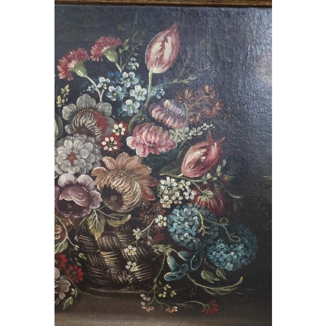 Still Life with Flowers, 1700s, Oil on Canvas, Framed For Sale - Image 8 of 15