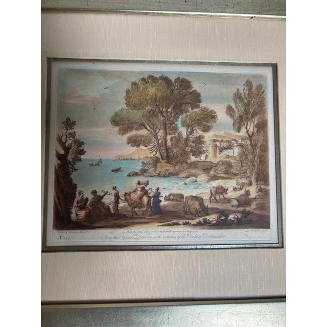 Pair of charming engravings of the English countryside from the original drawing from The Duke of Devonshire. Published...