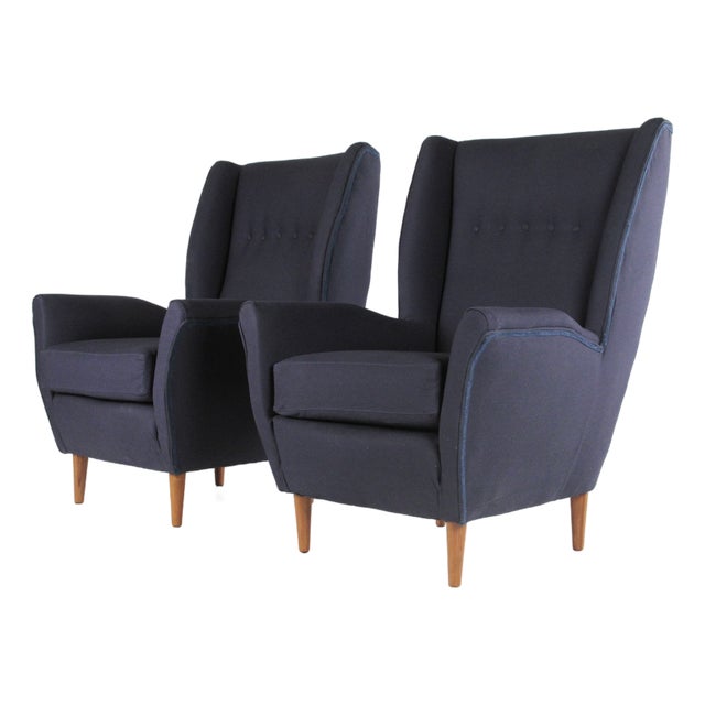 Vintage Italian Lounge Chairs, 1950s, Set of 2 For Sale