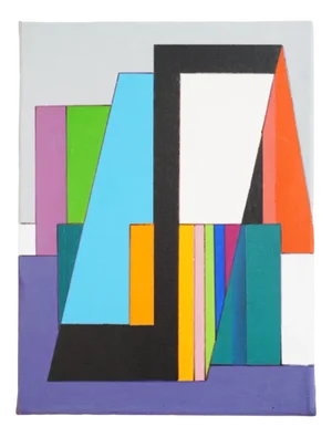 Guy Vandenbranden, Colorful Abstract Geometric Composition, Acrylic on Canvas