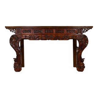 19th Century Antique Chinese Carved Altar Table For Sale