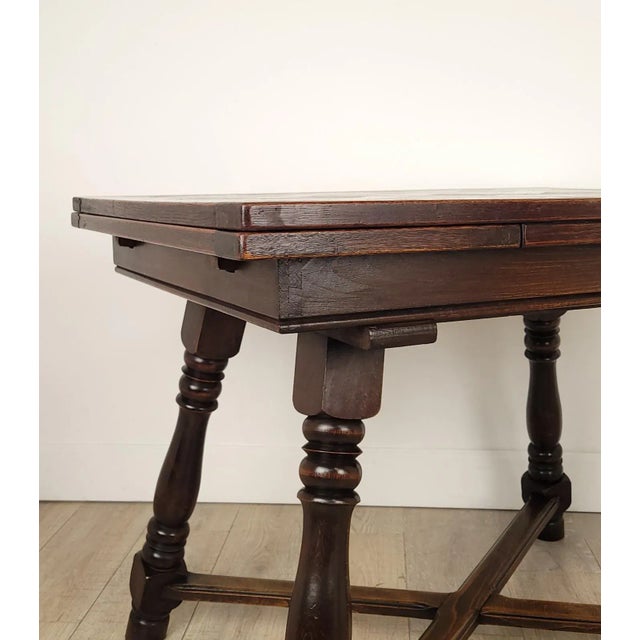 19th Century French Country Draw Leaf Table in Walnut, Circa 1880 For Sale - Image 5 of 8