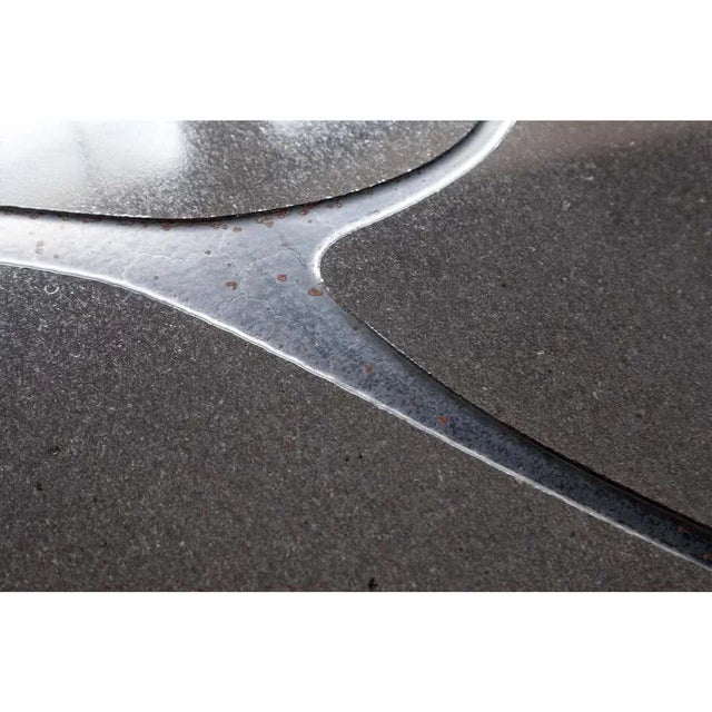 Filodifumo 3rd Outdoor Table in Lava Stone & Steel by Riccardo Scibetta & Sonia Giambrone for MYOP For Sale - Image 6 of 12