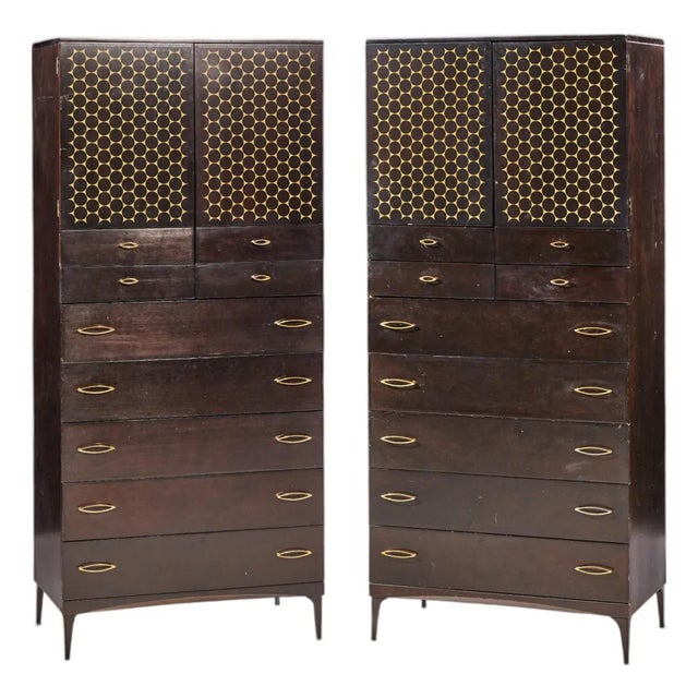 Heywood Wakefield Contessa Mid Century Armoires - Pair For Sale