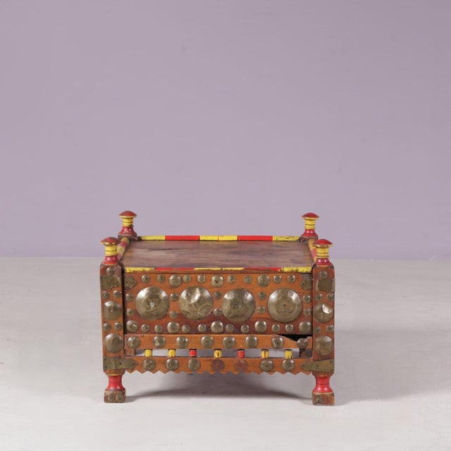 Boho Chic Punjab Style Tea Table, Pakistan / India, 1930s For Sale - Image 3 of 9