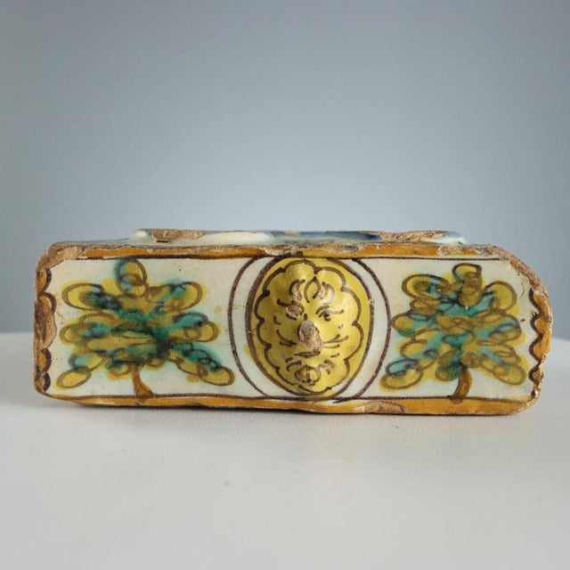 Ceramic Spice Rack in Polychrome Majolica For Sale - Image 7 of 9