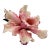 Italian Capodimonte-Style Porcelain Pink Lily Sculpture – Realistic Hand-Formed Floral For Sale