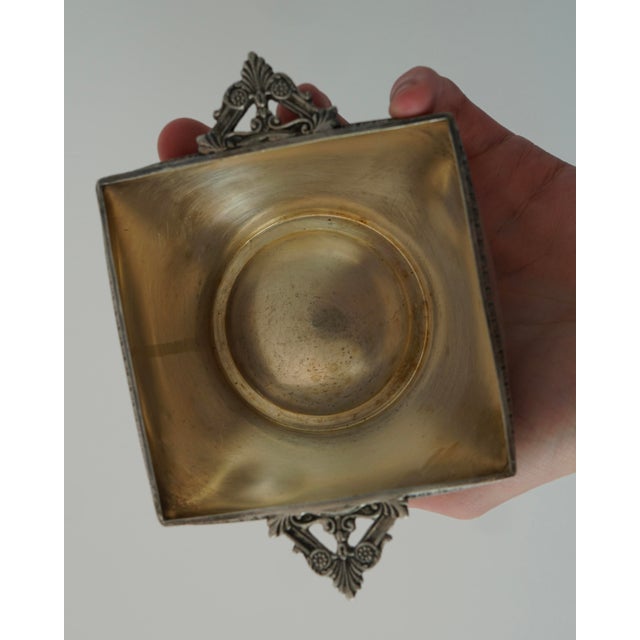 Art Deco Square Pocket Ashtray in Silver Metal from Km, 1930s For Sale - Image 9 of 18