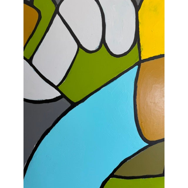 2020s Bold Graphic Pop Art Abstract Canvas – Modern Color Block Painting (36 X 48) For Sale - Image 5 of 10