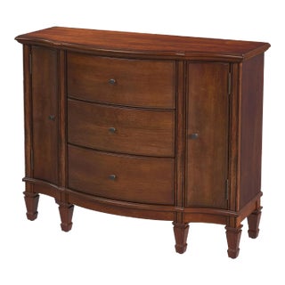 Sheffield 3 Drawer 2 Door Accent Cabinet, Antique Cherry For Sale