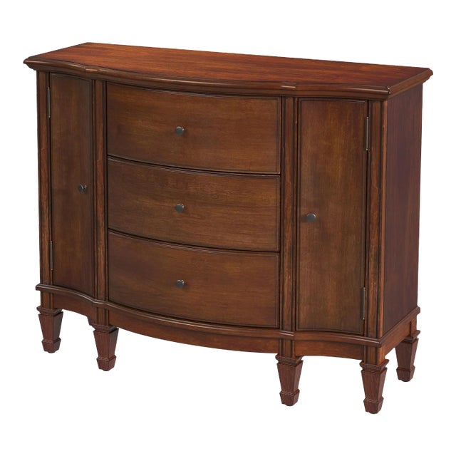 Sheffield 3 Drawer 2 Door Accent Cabinet, Antique Cherry For Sale