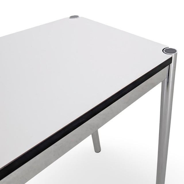 Metal Vintage White Dining Table from USM Haller For Sale - Image 7 of 8