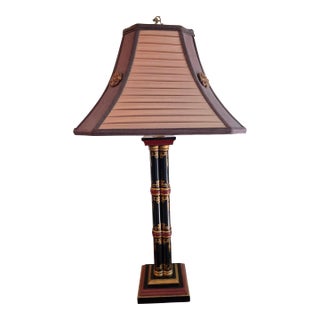Hollywood Regency Faux Bamboo by Oriental Accents Lamp For Sale