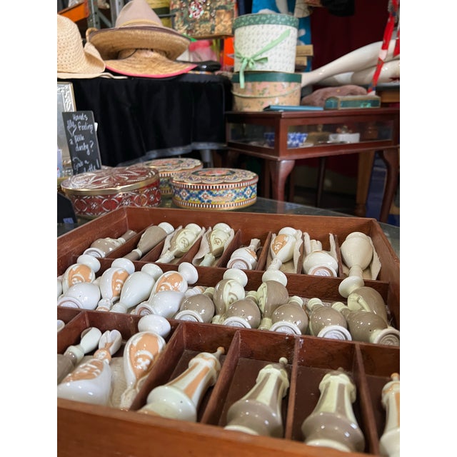 1970s Vintage Ceramic Hand Painted Chess Set- Set of 32 For Sale - Image 5 of 9