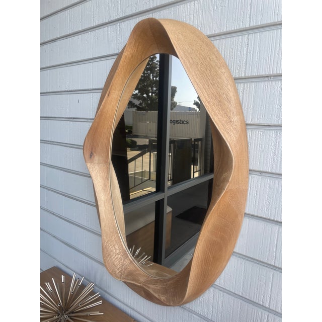 Contemporary Alinda Half Moon Console Table with Free Form Mirror For Sale - Image 3 of 5