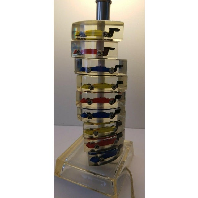 Mid 20th Century Vintage Lucite Hot Wheel Matchbox Race Cars Lamp Chairish