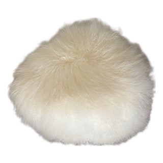Cb2 X Ross Cassidy "Bozzi" Mongolian Sheepskin Ottoman For Sale