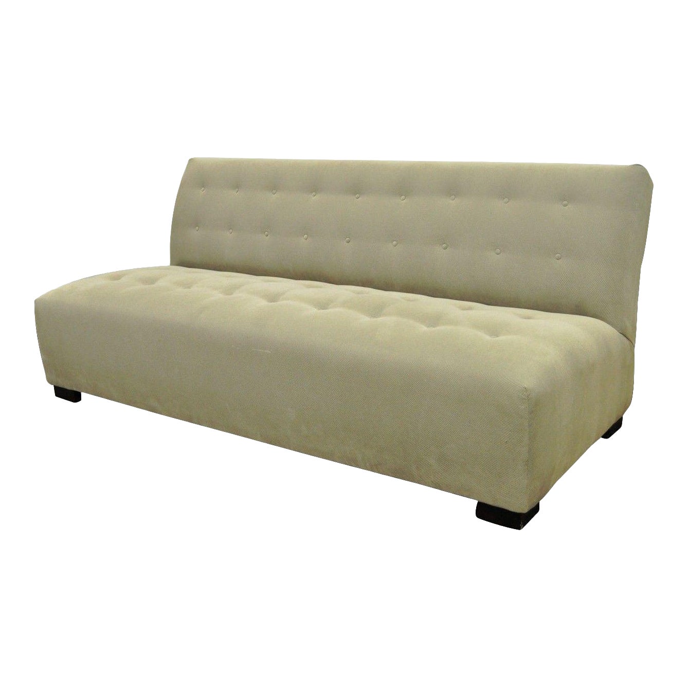 Crate & Barrel Mitchell Gold Modern Plus Armless Sofa Loveseat Couch