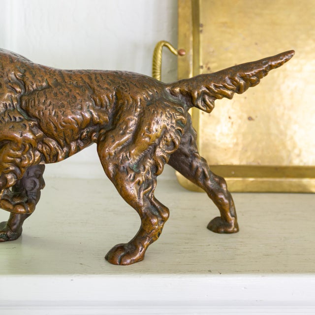 Bronze Hunting Dog Sculpture English Springer Spaniel or Irish Setter For Sale - Image 15 of 17