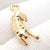 Gold Cartier Panther Panthere 18k Yellow Gold Tie Lapel Pin For Sale - Image 8 of 10