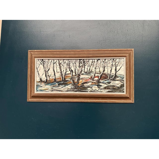 Forest in Winter, 1950s, Oil on Panel, Framed For Sale - Image 18 of 18