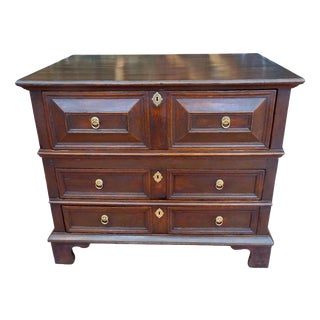 Antique English Country Oak Chest of Drawers, 1680 For Sale