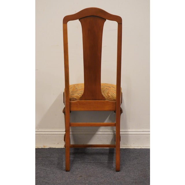 Vintage Antique Solid Cherry Traditional Federal Sheraton Style Dining Side Chair For Sale In Kansas City - Image 6 of 8