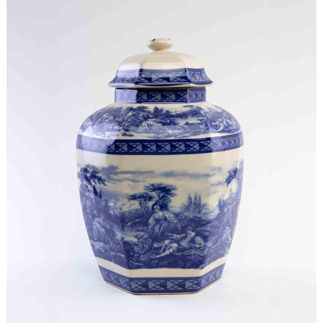 Ceramic Blue Decorative Object is an elegant decorative object realized in the early 20th century. A very elegant cand...