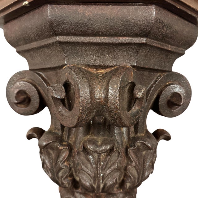 Pair of 19th Century American Beaux Arts Cast Iron Wall Brackets For Sale In Chicago - Image 6 of 12