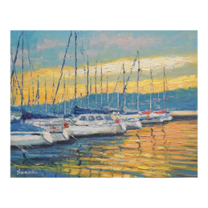 Original Oil Painting of Sailboat
