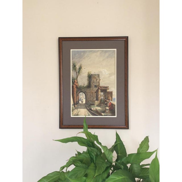 Nicolas Renie, The animated well, 1851, Watercolor For Sale - Image 7 of 8