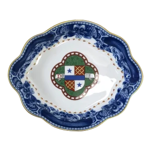 Blue and White Porcelain Jewelry Dish by Mottahedeh