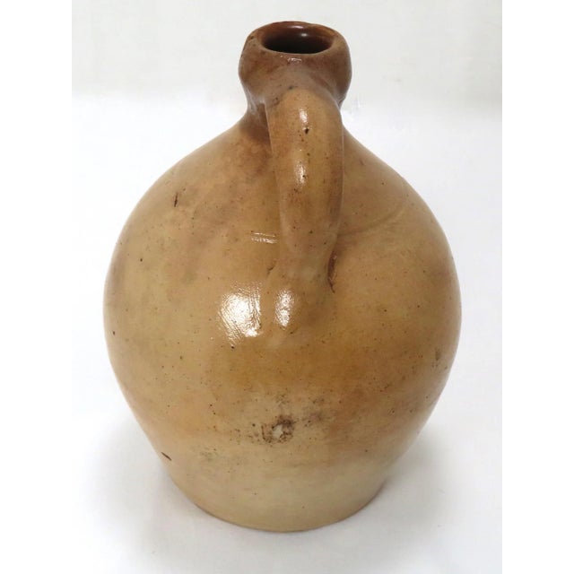 Rare Early 1800s Small Quart Size Ovoid American Stoneware Spirits Jug For Sale In Boston - Image 6 of 13