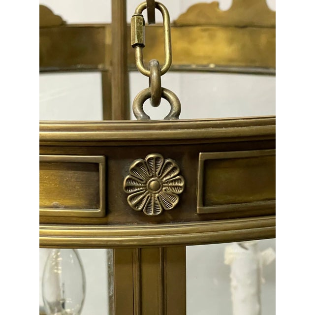 A 19th/Early 20th Century Solid Bronze Gothic Lantern, Six Lights. Circular For Sale In New York - Image 6 of 11
